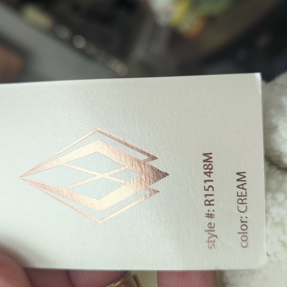 New cream Shearling Bomber Jacket faux Leather Black Trim Sz L - Picture 9 of 12